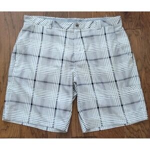 Ogio Men's Black&White Geometric Golf Performance Chino Shorts Sz 40 10"‎ Inseam